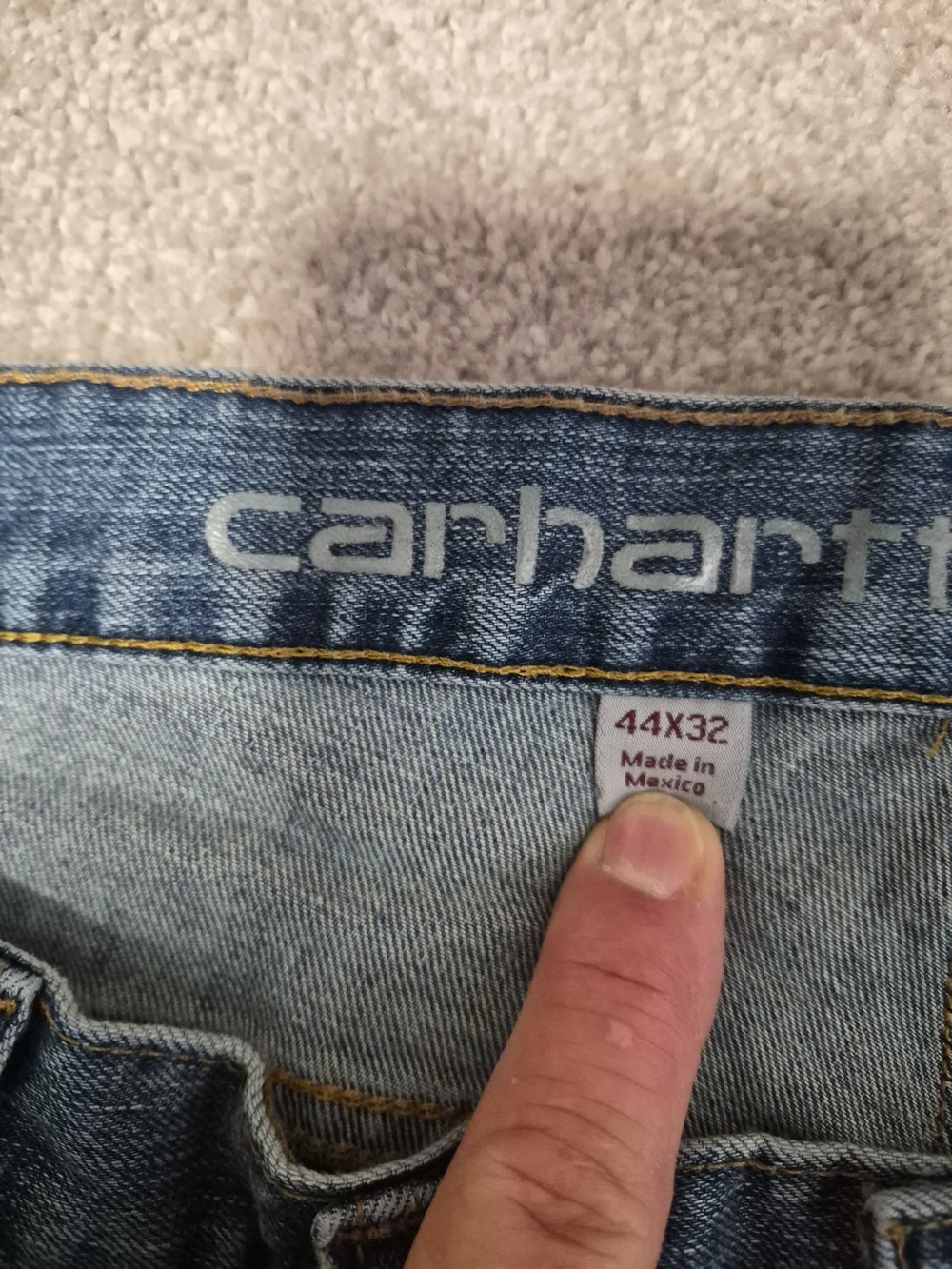 Carhartt Men's‎ Relaxed Straight-Leg Jeans - Blue Denim W44×L32